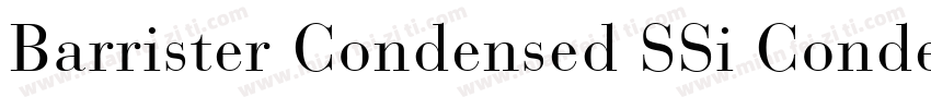 Barrister Condensed SSi Condensed字体转换